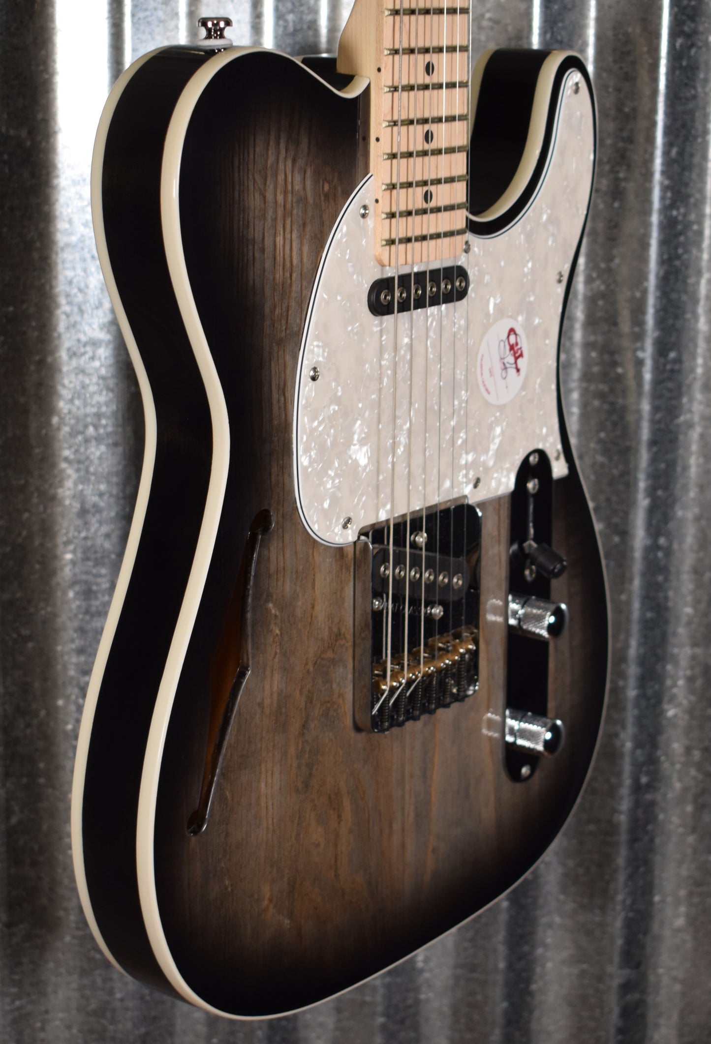 G&L Tribute Limited Edition ASAT Classic Semi Hollow Double Bound Charcoal Guitar #0528