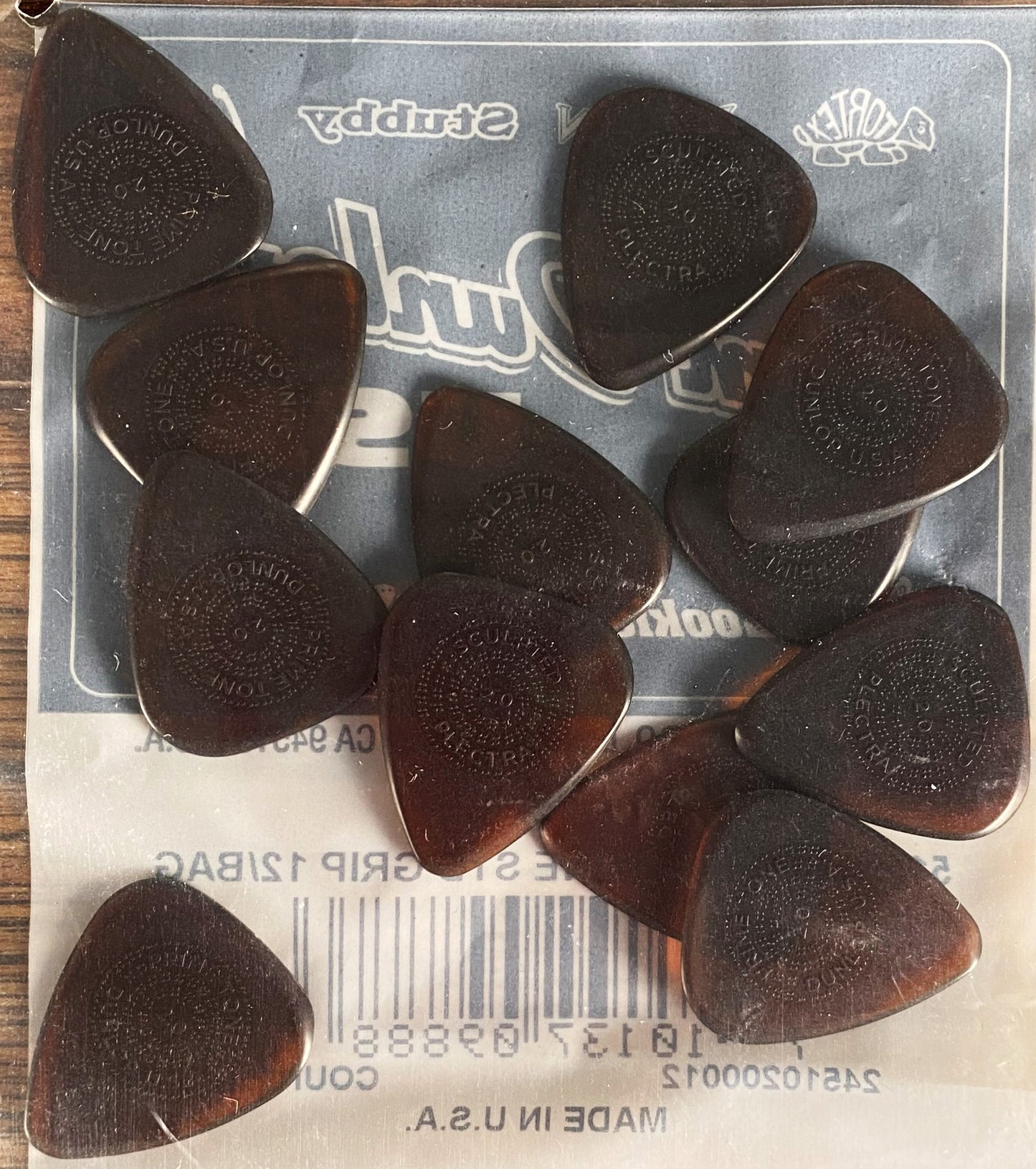 Dunlop 510-200 Primetone Standard Grip 2.0mm Guitar Pick Bag 12 Count