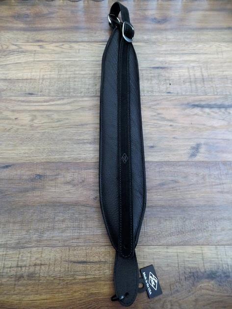 LM Products E-XCLEFS BK Leather Bass Guitar Strap