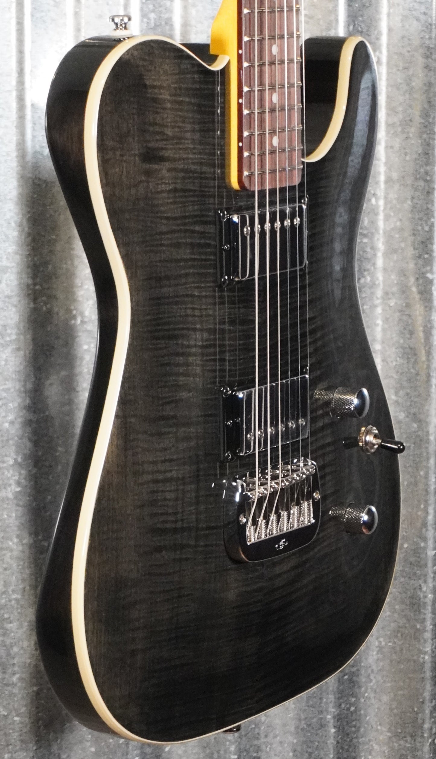 G&L Tribute ASAT Deluxe Trans Black Guitar #1495 Used