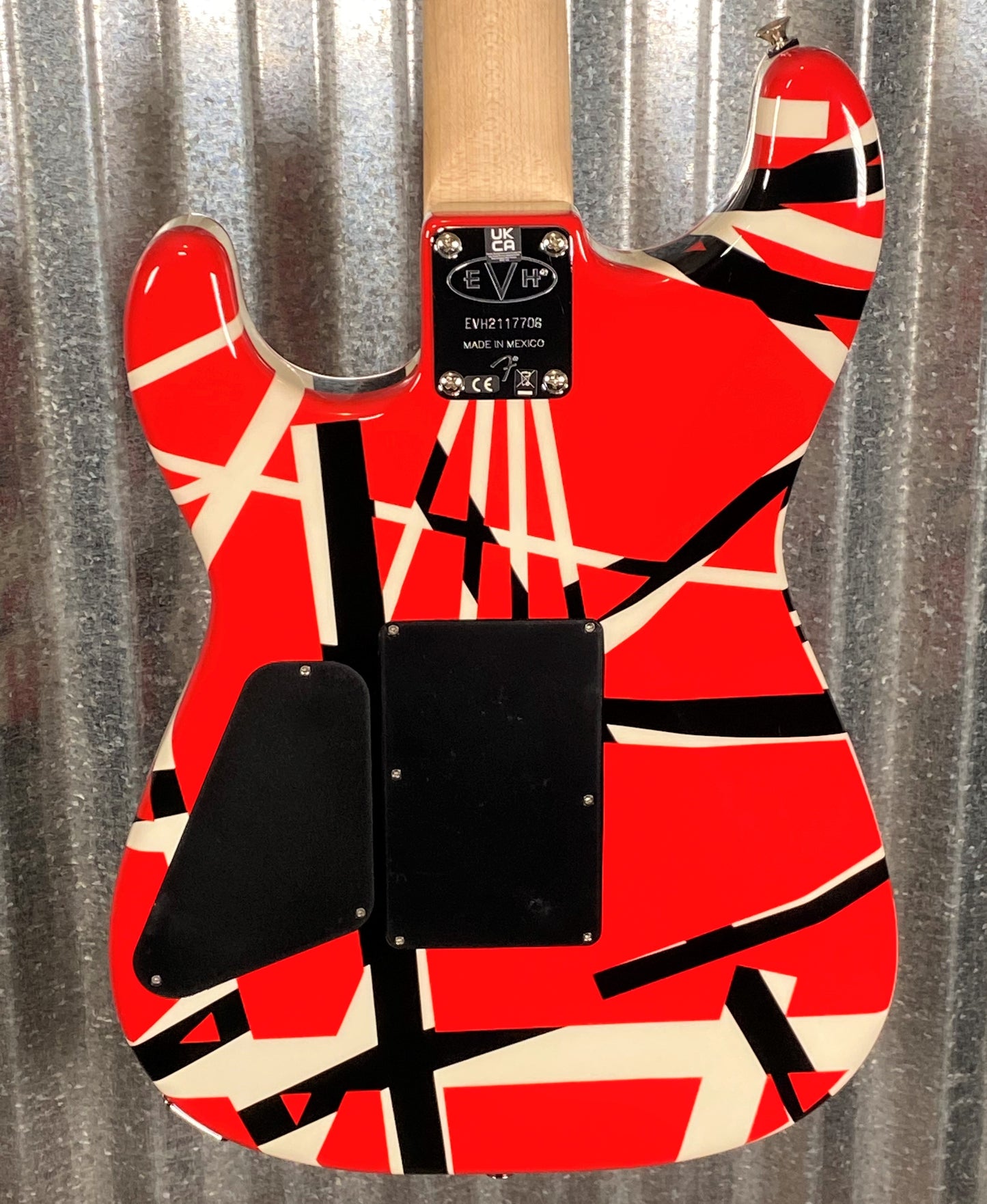 EVH Striped Series Red with Black Stripes Guitar & Case #7706 Used