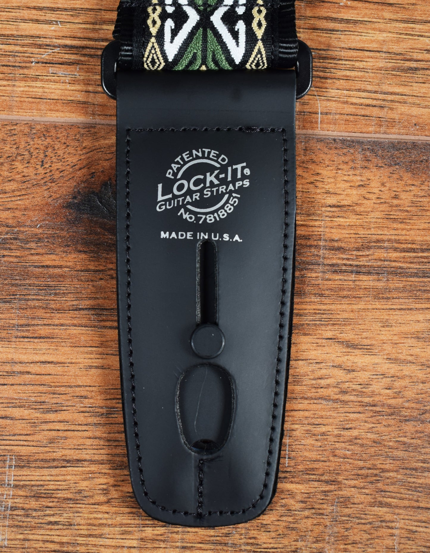 LOCK-It Straps Retro Vintage Series 2" Emerald Isle Guitar Bass Straplock Strap 071 EI