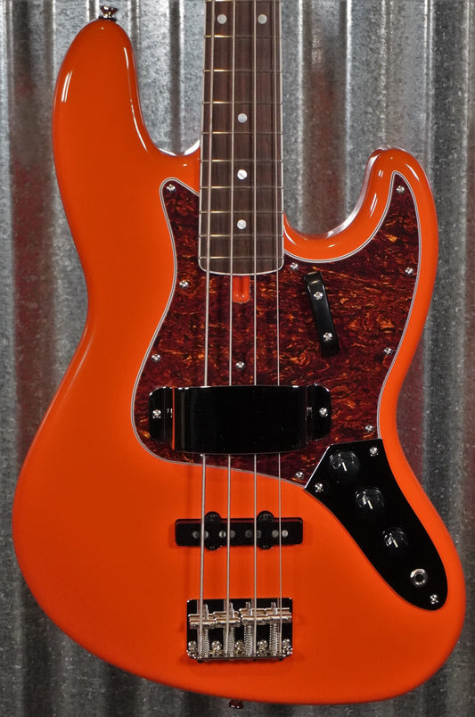 Modern Vintage MVJ4-66 60's Vintage 4 String Jazz Bass Fiesta Red & Bag #1136