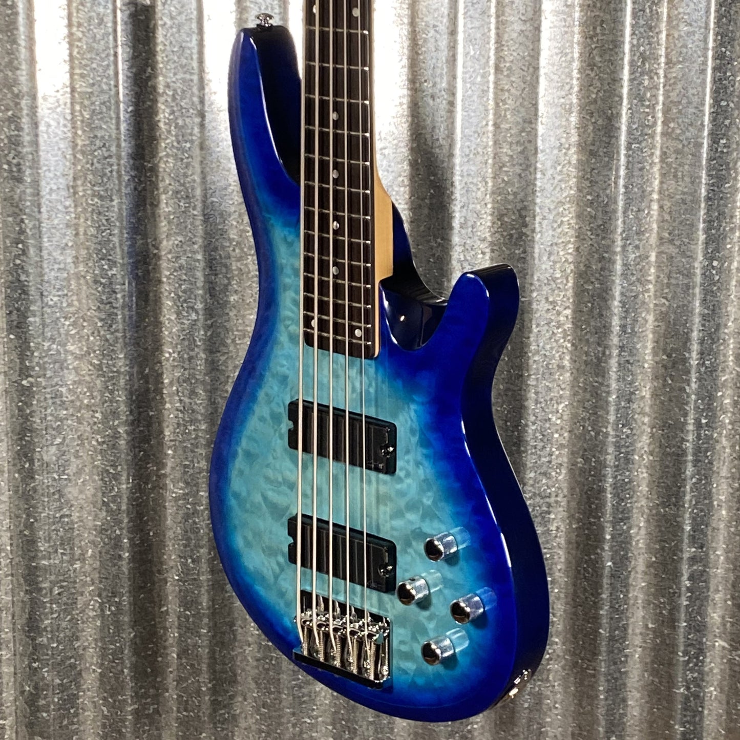 Schecter C-5 Plus 5 String Bass Ocean Blue Burst #0145