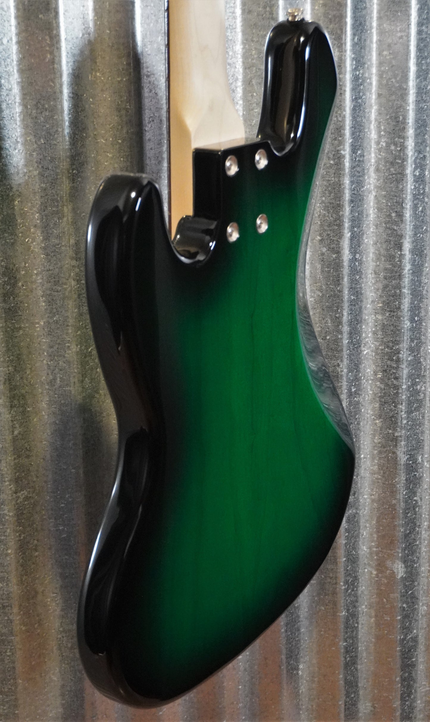 G&L USA JB-5 Greenburst 5 String Jazz Bass Rosewood Satin Neck & Case #7059
