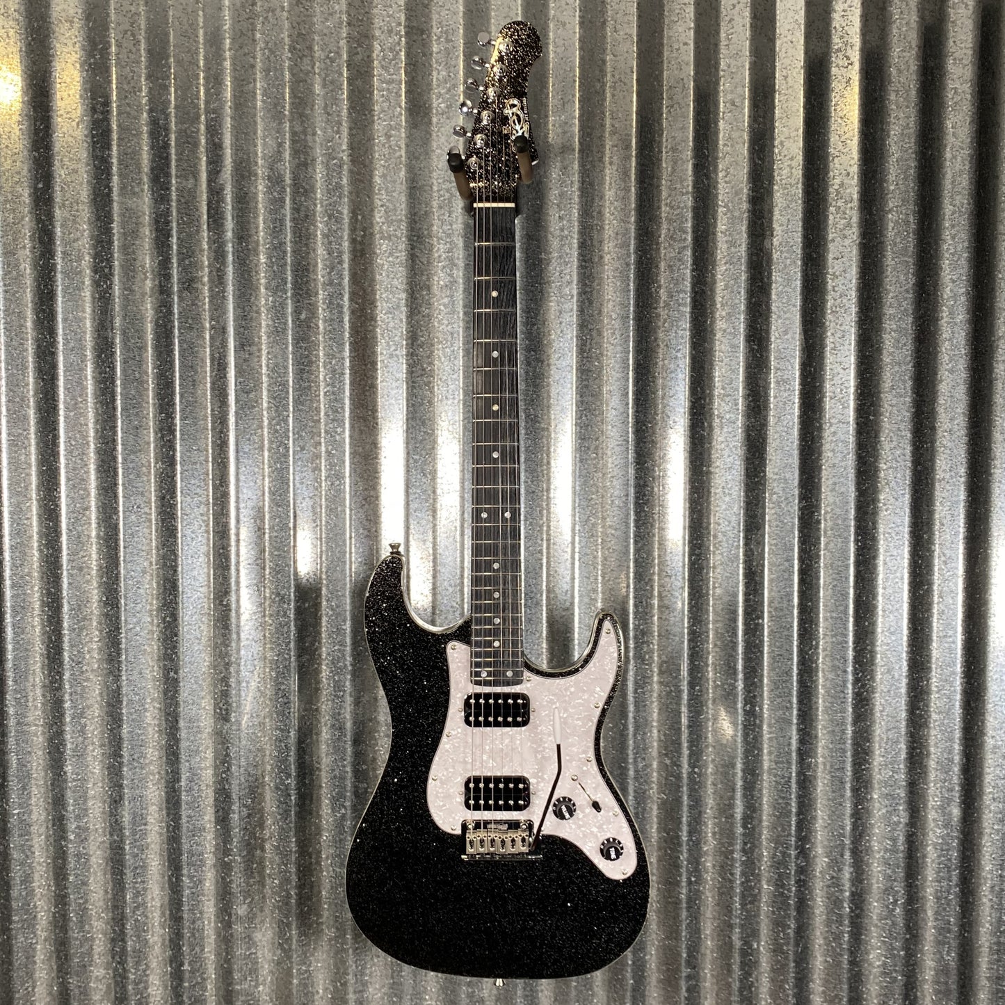 Jet JS500BLS HH Strat Style Guitar Bound Black Sparkle #0010