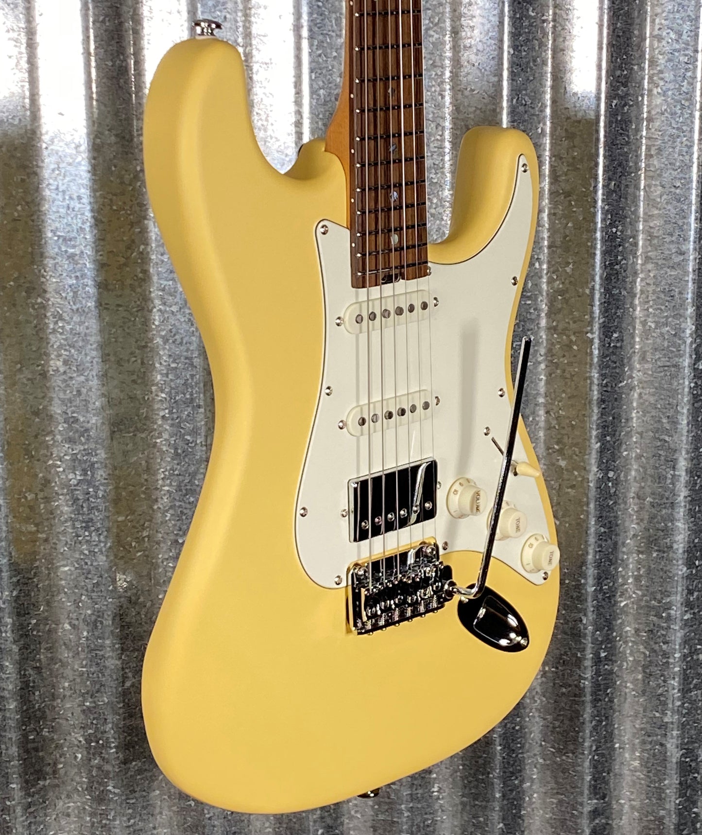 Musi Capricorn Classic HSS Stratocaster Matte Yellow Guitar #5010 Used