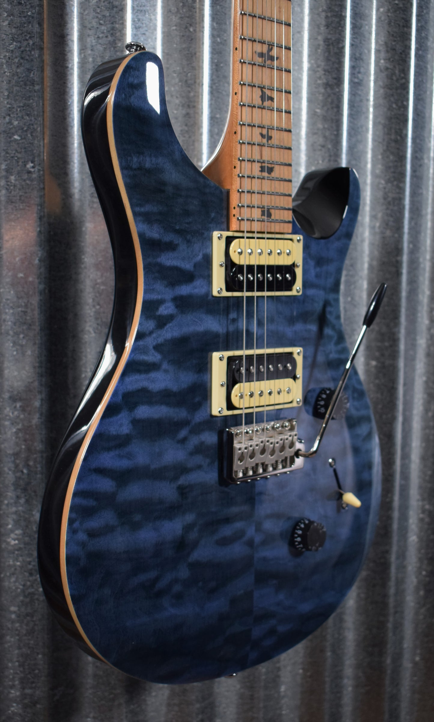 PRS Paul Reed Smith SE Custom 24 Roasted Maple Limited Whale Blue Guitar & Bag #0616