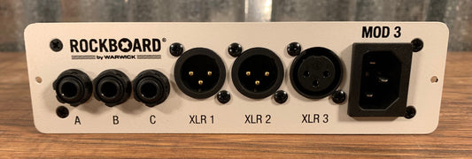 Warwick Rockboard MOD 3 White TRS XLR Vocal Guitar Effect Pedalboard Patchbay Module