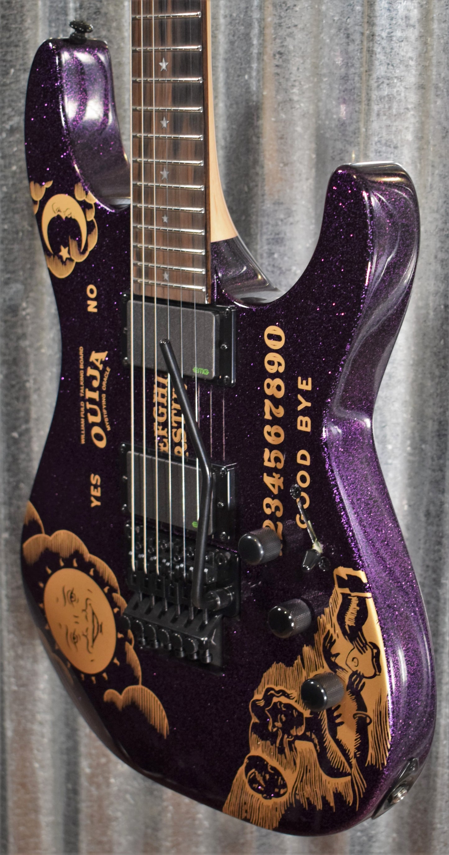 ESP LTD Kirk Hammett Sparkle Ouija Purple EMG Limited Edition Guitar & Case #149