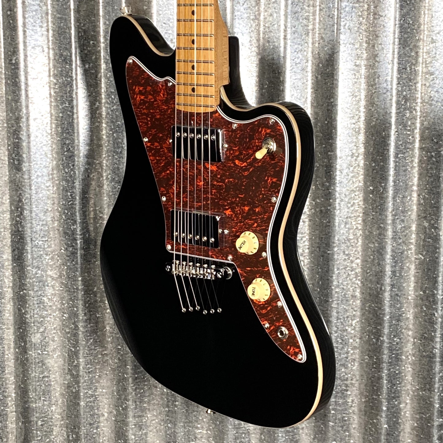 Jet JJ350BK HH Jazz Master Style Hard Tail Guitar Bound Black #0005
