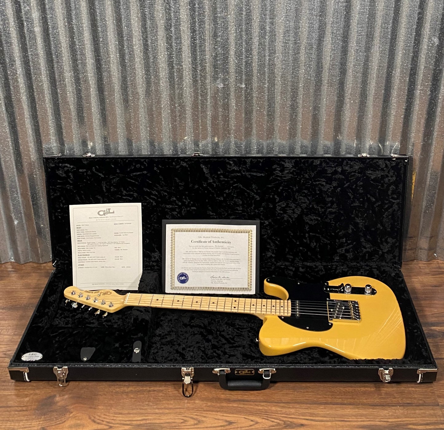 G&L USA ASAT Classic Butterscotch Blonde Pine Maple Satin Neck Guitar & Case #2026
