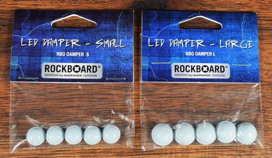 Warwick Rockboard Guitar Effect Pedal LED Damper Small 8mm & Large 10.50mm Set of 10