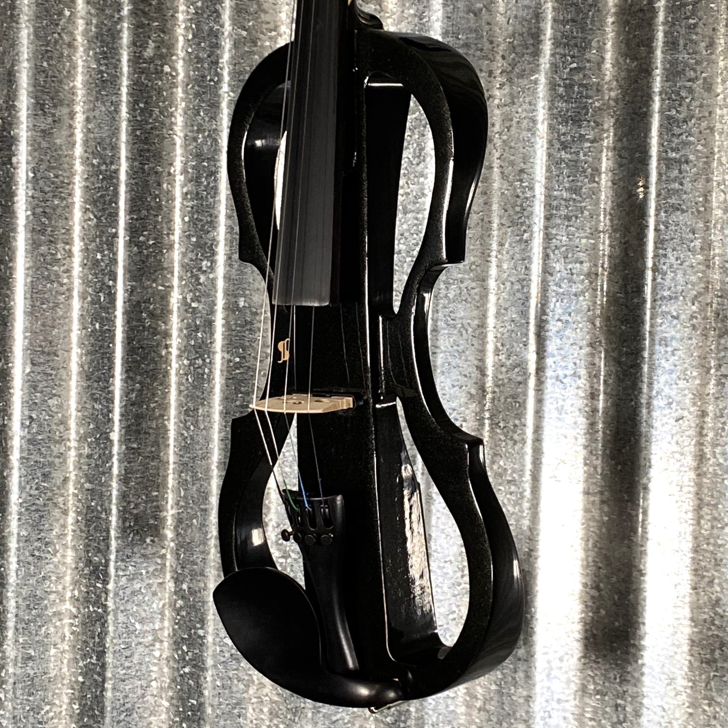 Stagg EVN X 4/4 Metallic Black Electric Violin with Bow & Case #2 Blem