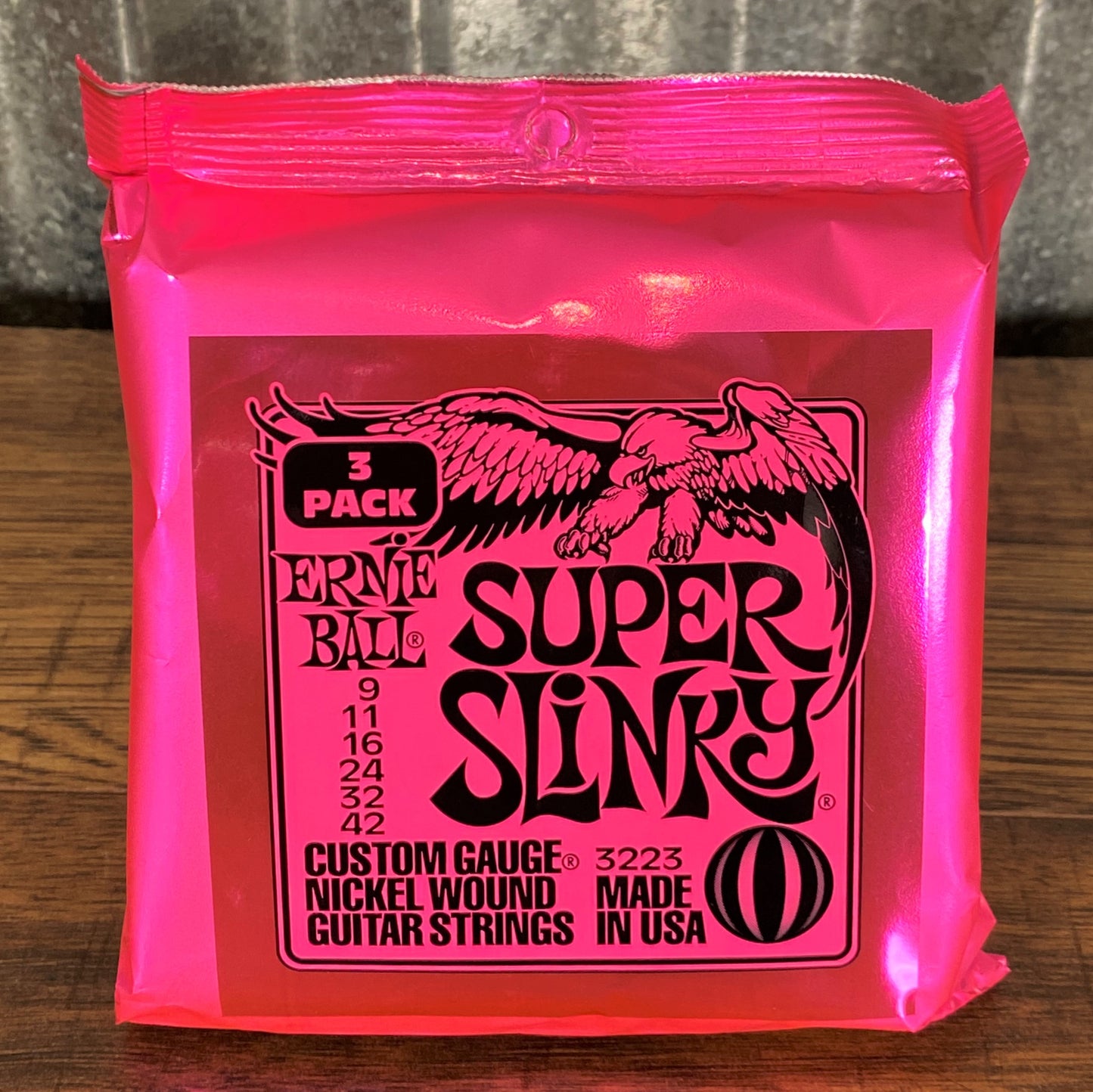 Ernie Ball Super Slinky 9-42 Electric Guitar String Set 3 Pack