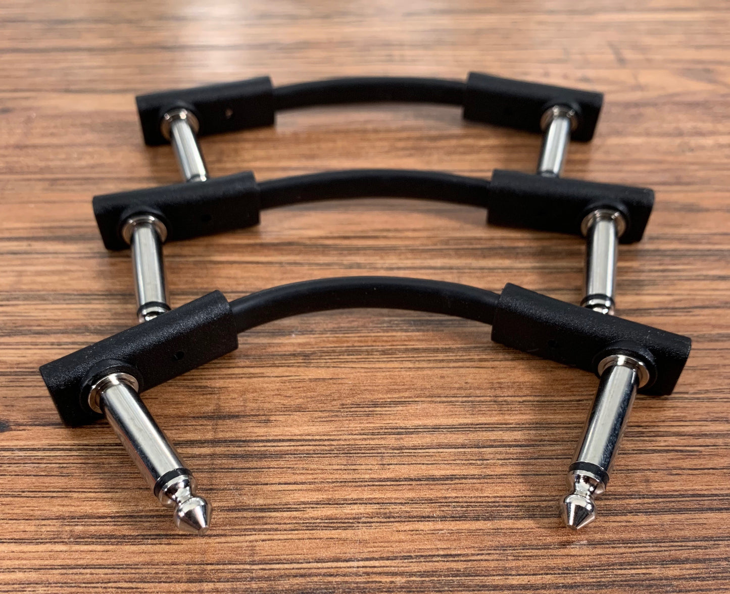 Warwick Rockboard Flat Patch Guitar Bass Pedalboard Cable 5 cm 1.97" Black 3 Pack