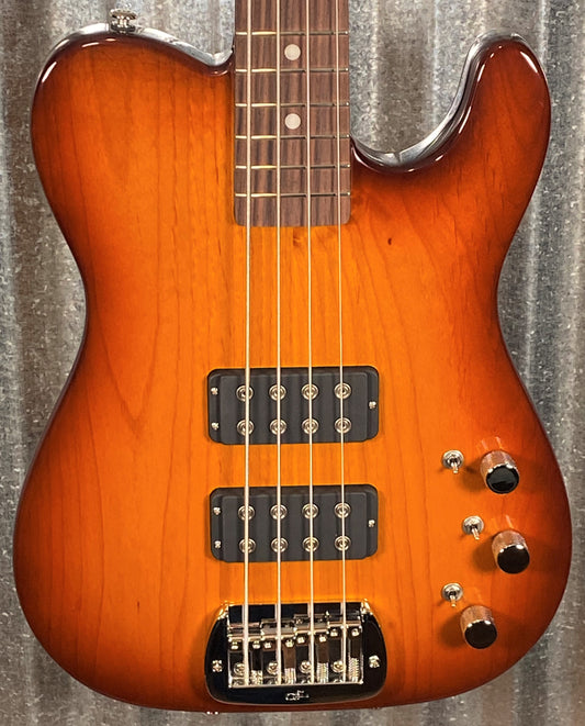G&L USA ASAT Bass Old School Tobacco Sunburst 4 String Bass & Case #6007