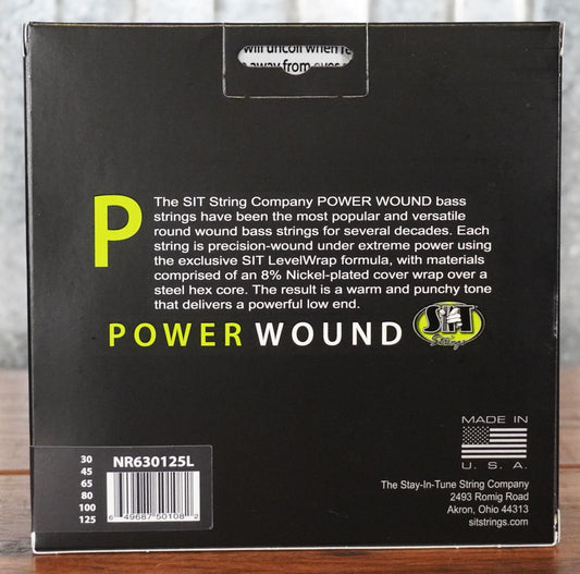 SIT Strings Power Wound 6 String Medium Light Nickel Bass Set NR630125L