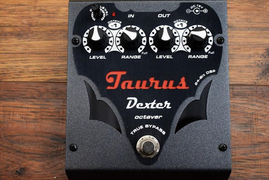 Taurus Amplification Dexter SL Octaver Bass & Guitar Effect Pedal & AC Adapter
