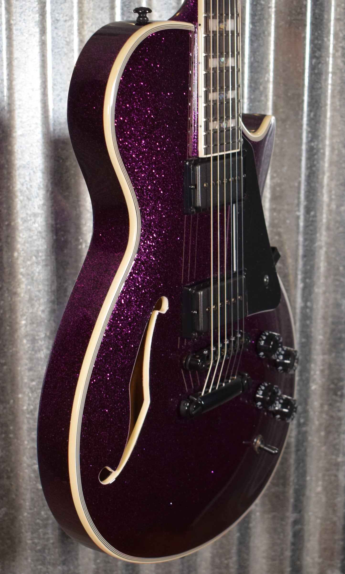 ESP LTD PS-1000 Purple Sparkle Semi Hollow Guitar XPS1000PSP #1639