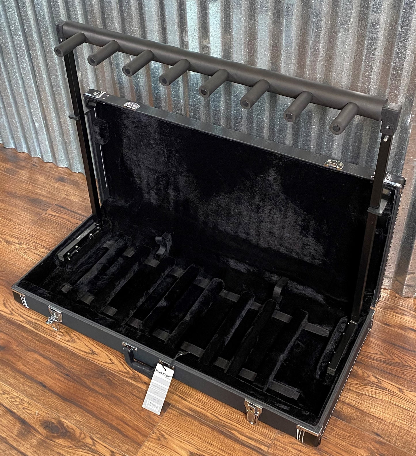 Warwick Rockstand Multiple 7 Guitar Bass Stand with Wood Case S 20851 B/2