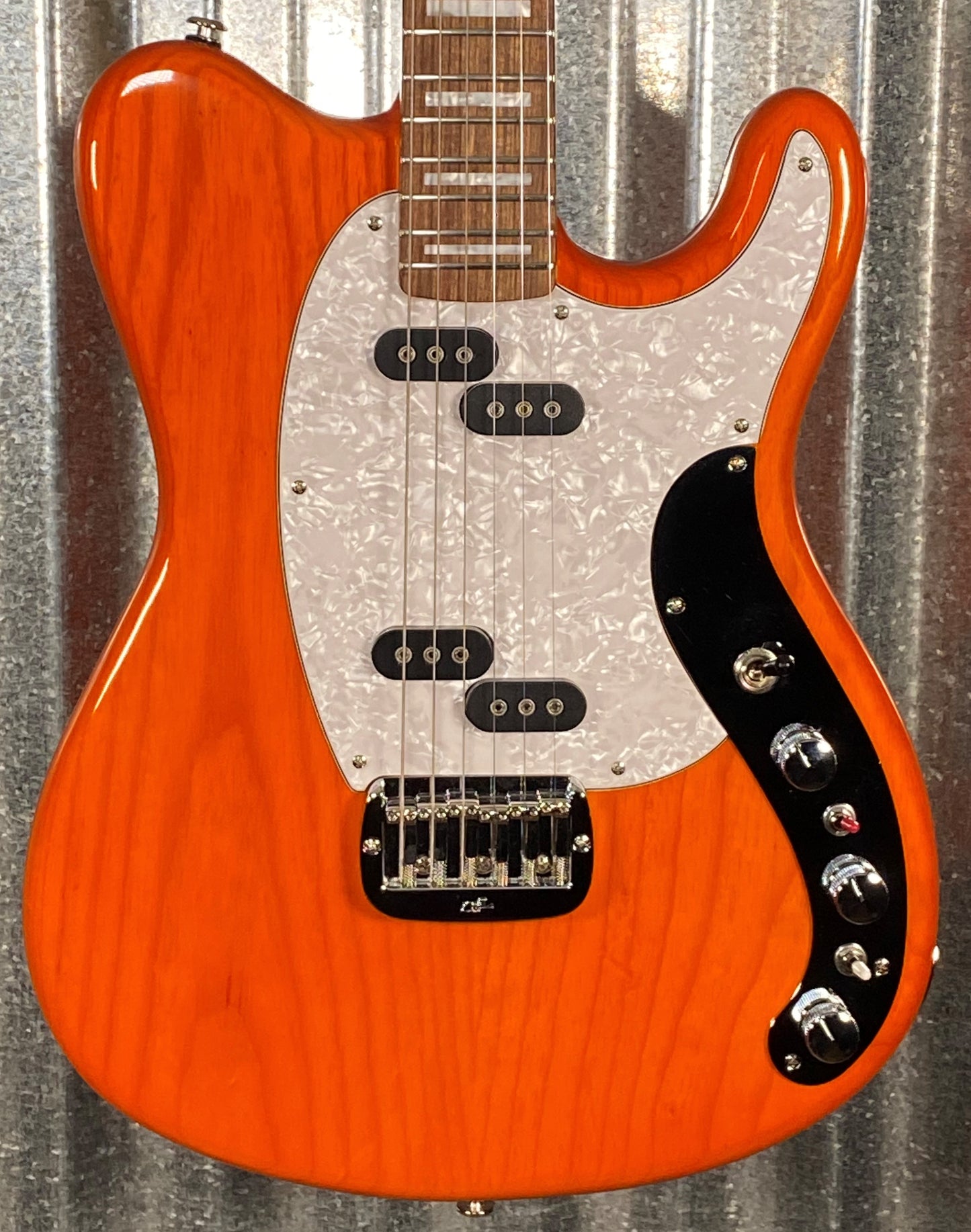 G&L USA CLF Espada Clear Orange Guitar & Case Demo #6181