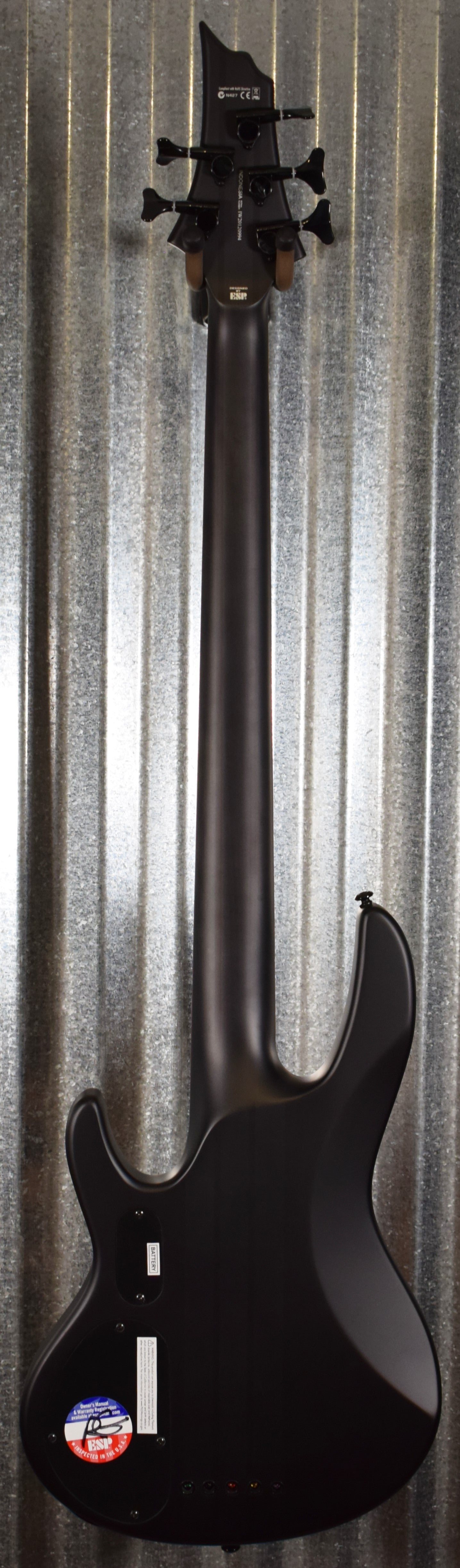 ESP LTD D-5 Black Natural Burst Satin 5 String Bass LD5BPBLKNBS #0994