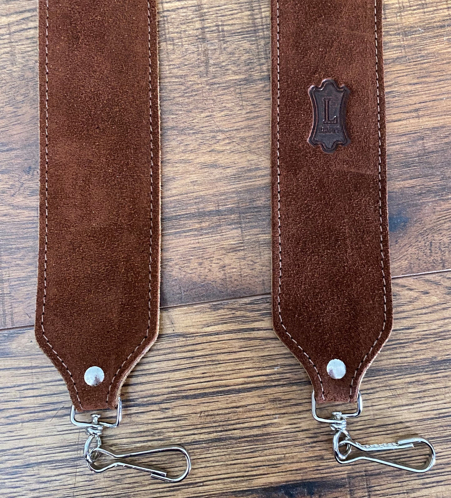 Levy's M9S-BRN 2" Suede Leather Metal Clip Banjo Strap