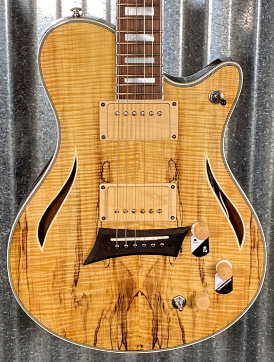Michael Kelly MKHSSSPPYZ Hybrid Special Piezo Electric Guitar Spalted Maple #0104