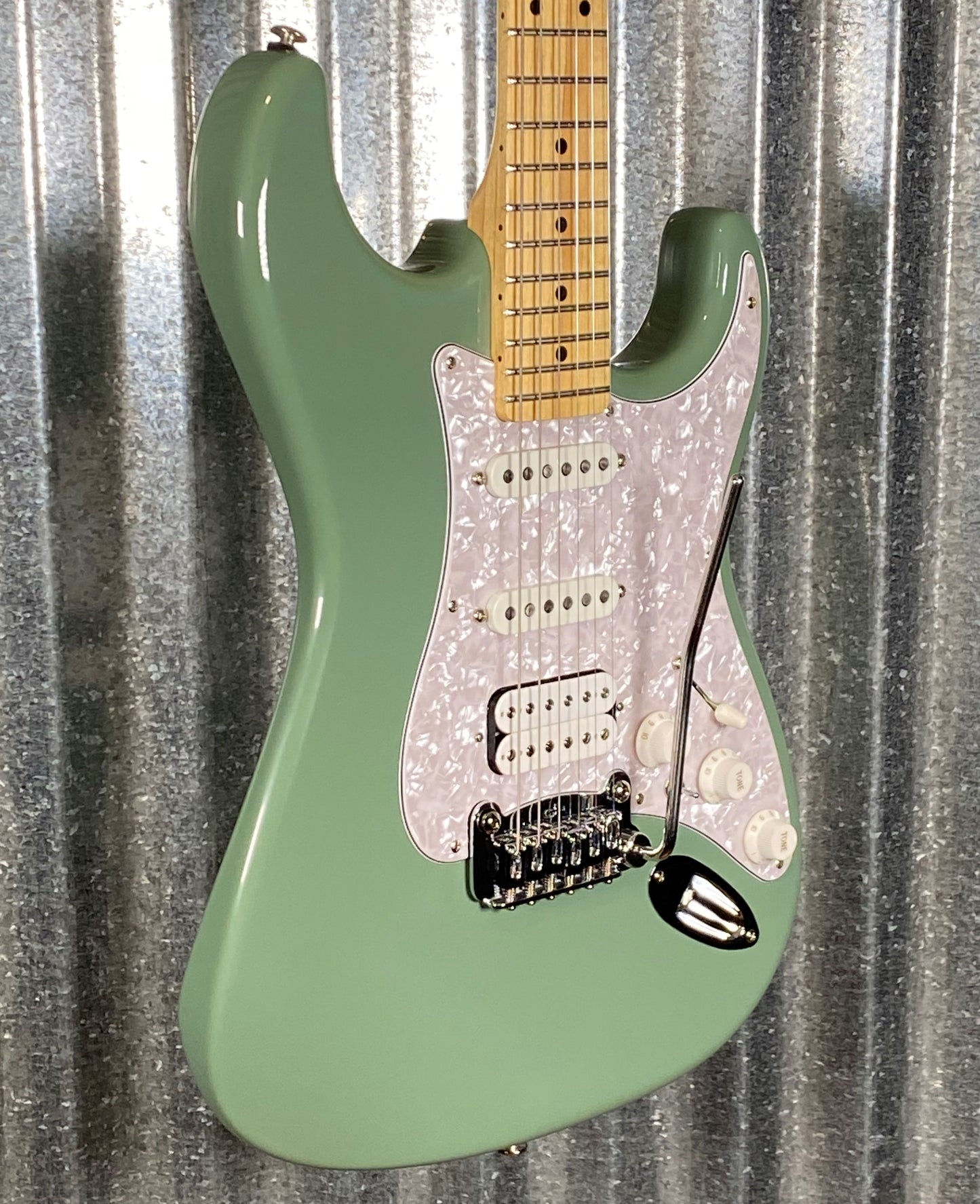 G&L USA 2021 Fullerton Deluxe Legacy HSS 2 Matcha Green Tea Electric Guitar & Bag #1080 Used