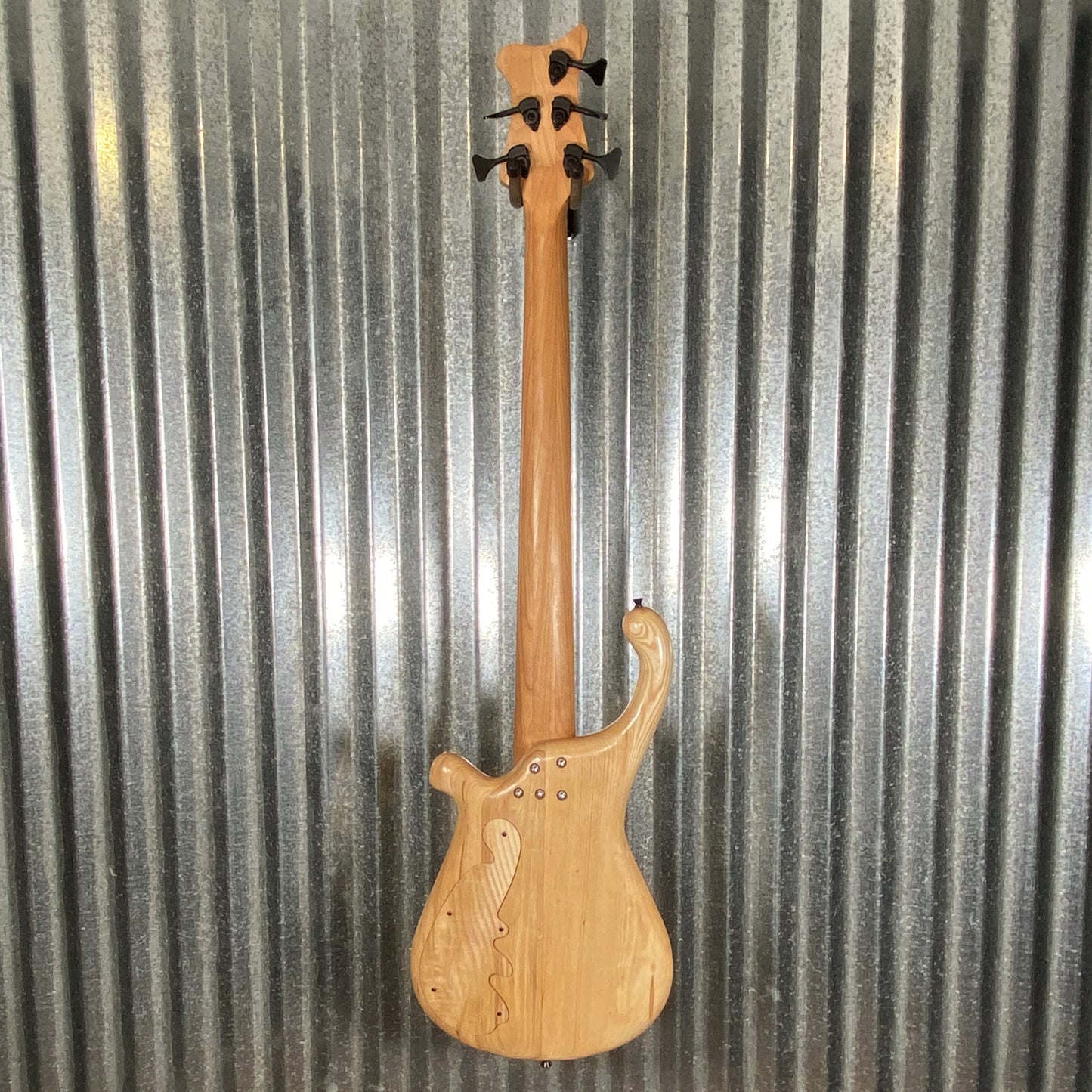 Tom Martinson Walnut Burl Yellow Resin EMG PJ 5 String Bass #23 Used