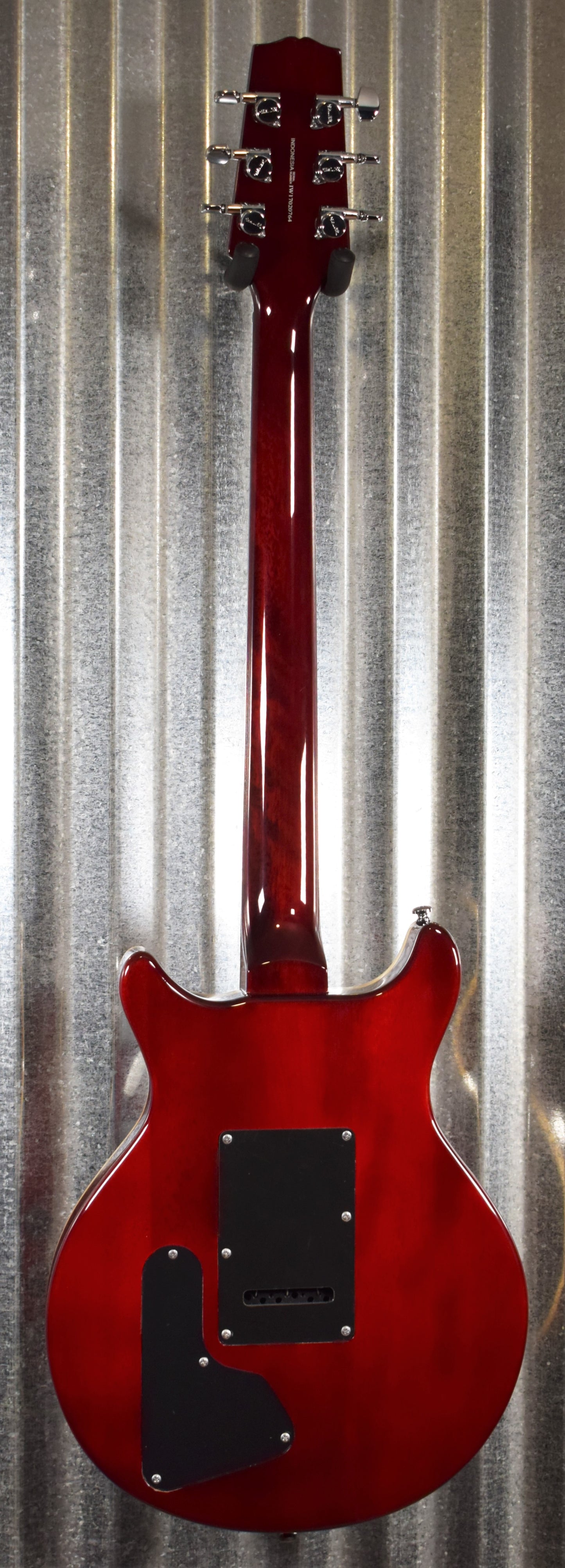 Hamer Archtop Flame Dark Cherry Wilkinson Tremolo Electric Guitar SATFW-DCB #0764