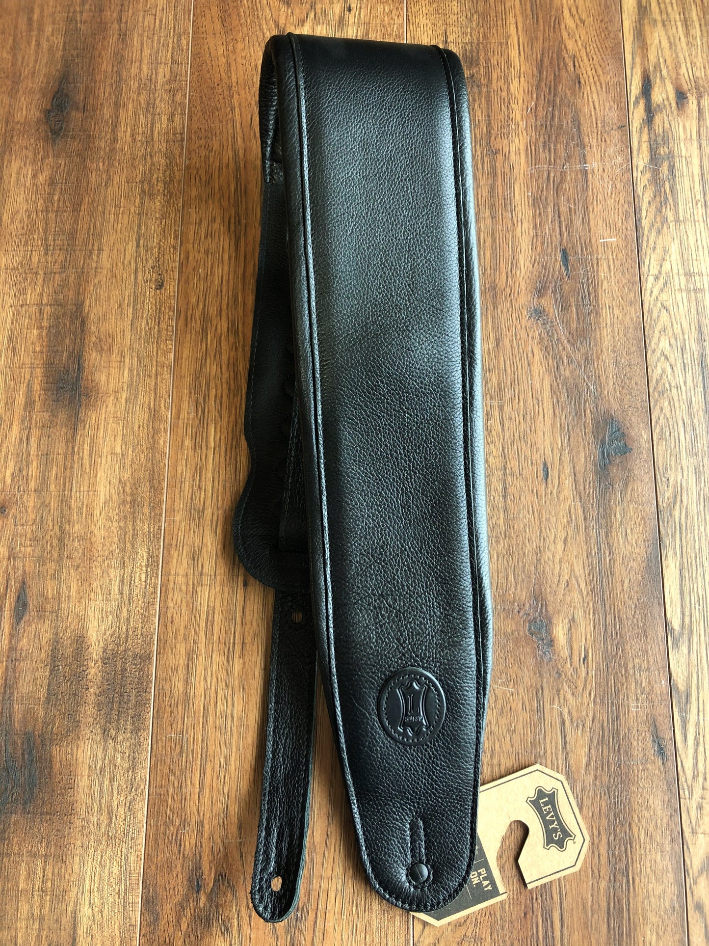 Levy's MSSB2-4-BLK 4.5" Adjustable Garment Leather Guitar & Bass Strap Black