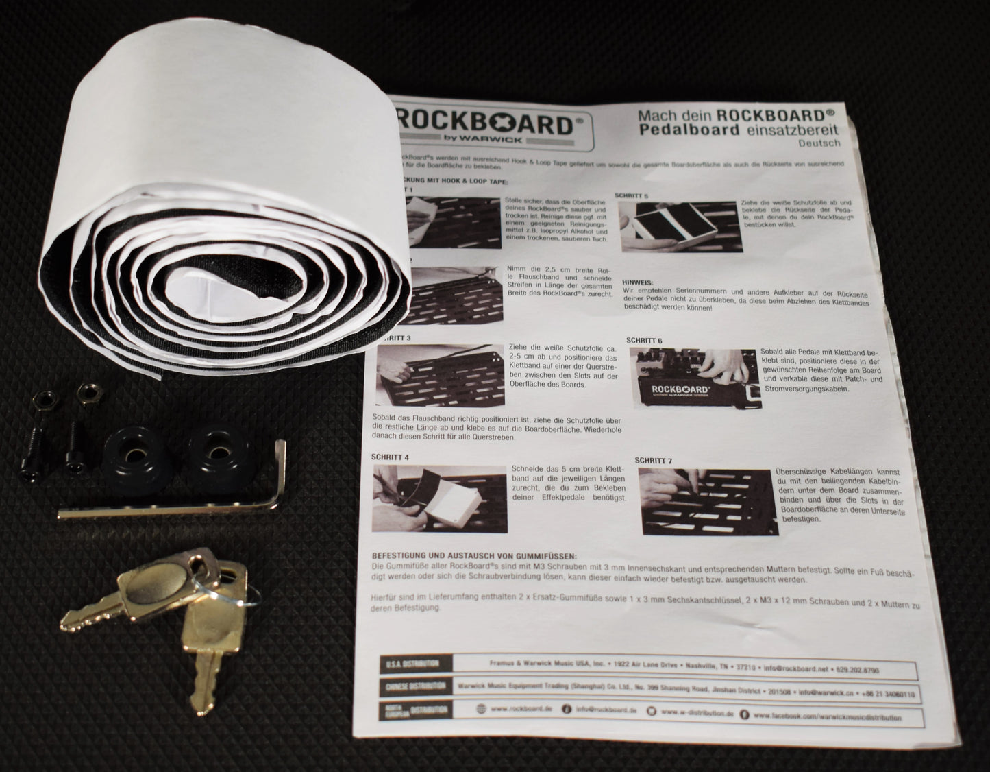 Warwick Rockboard Quad 4.1 A Guitar Effect Pedalboard & ABS Case Demo