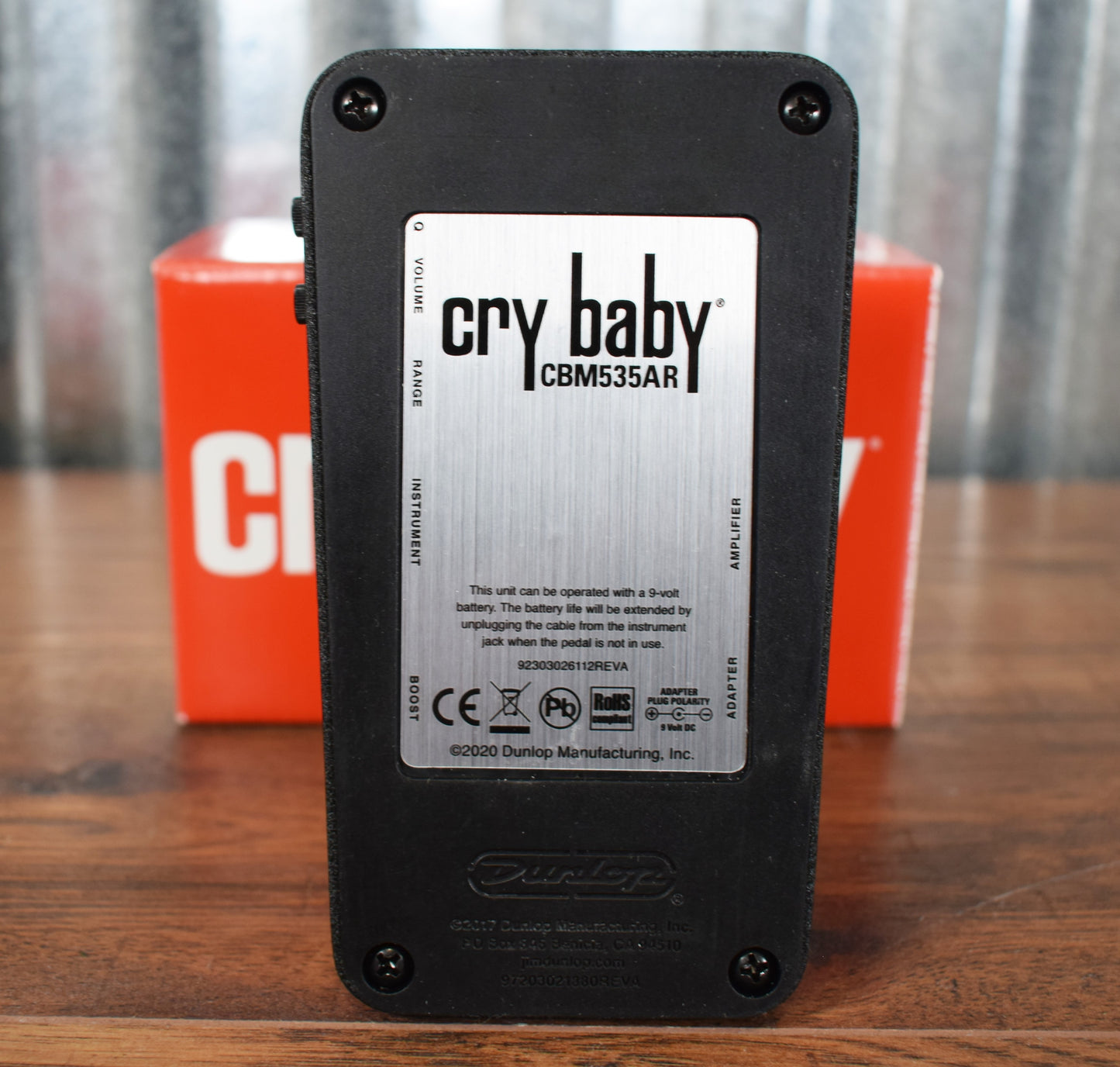 Dunlop CBM535AR Cry Baby 535Q Auto Return Mini Wah Guitar Effect Pedal