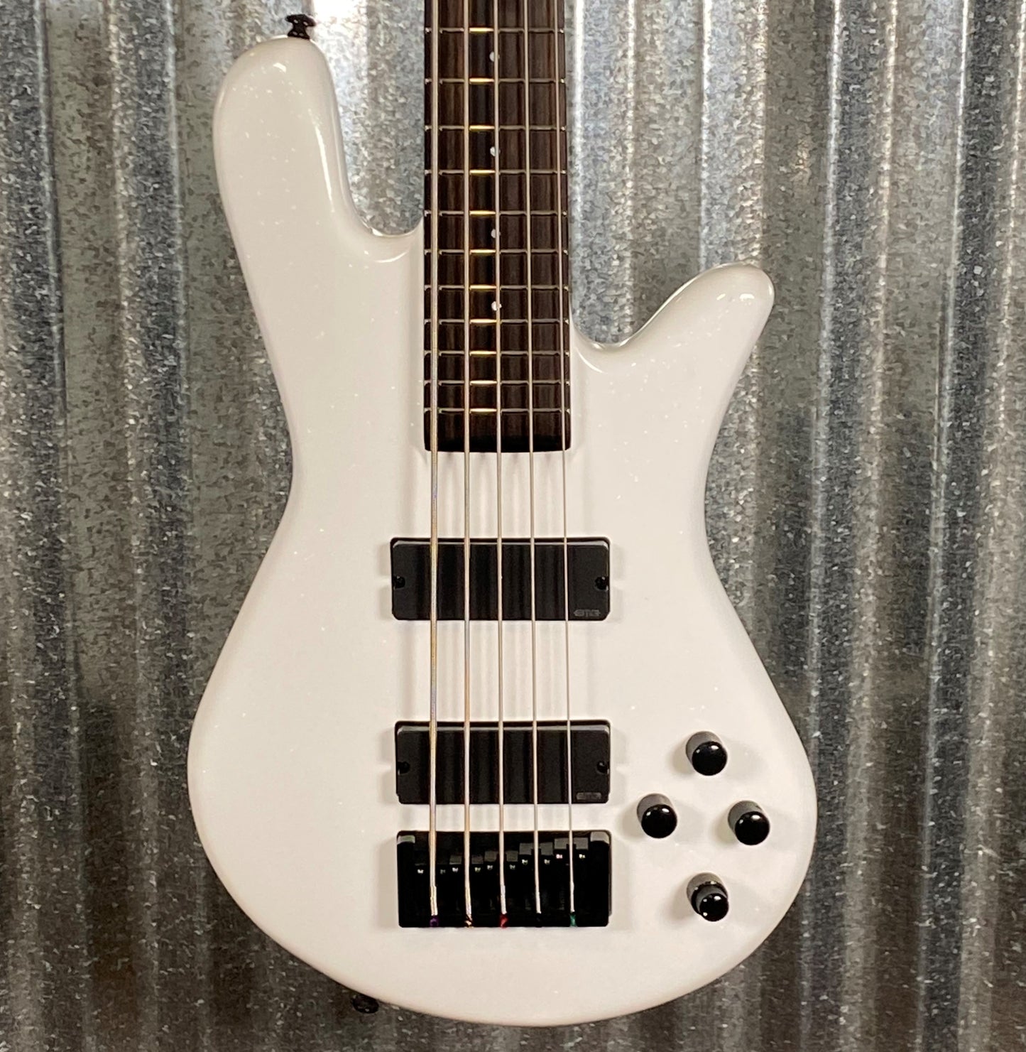 Spector NS Ethos 5 String Bass White Sparkle Gloss NSETHOS5WH & Bag #1165