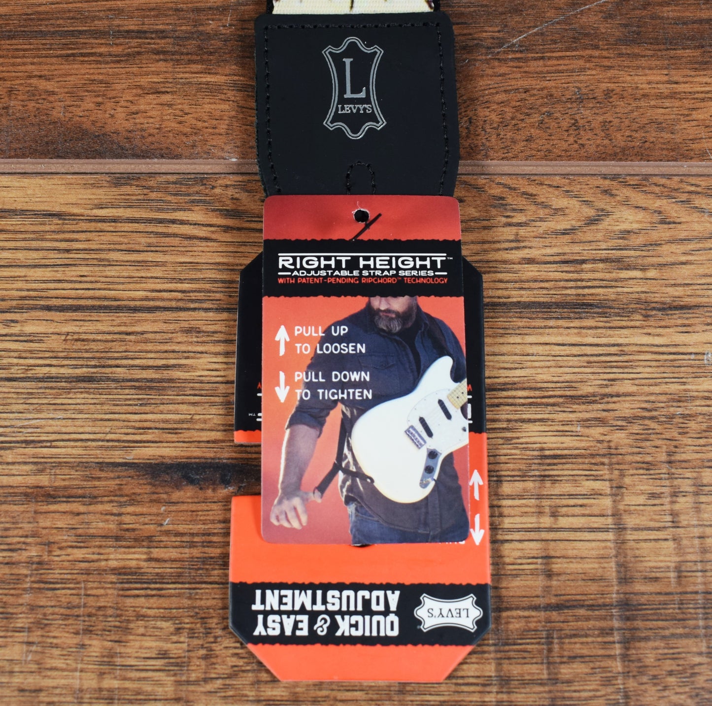 Levy's MPRH-16 2" Right Height Adjustable Printed Guitar & Bass Strap Koi Fish & Wave