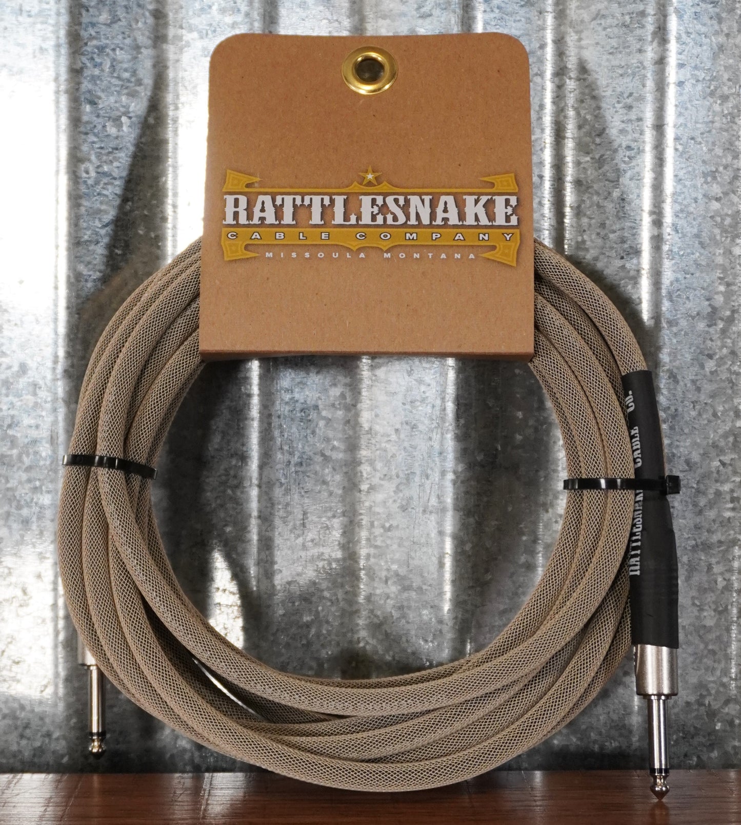 Rattlesnake Cable Co 20-ST-DT-S-NN 20' Standard Cable Dirty Tweed Straight Plugs