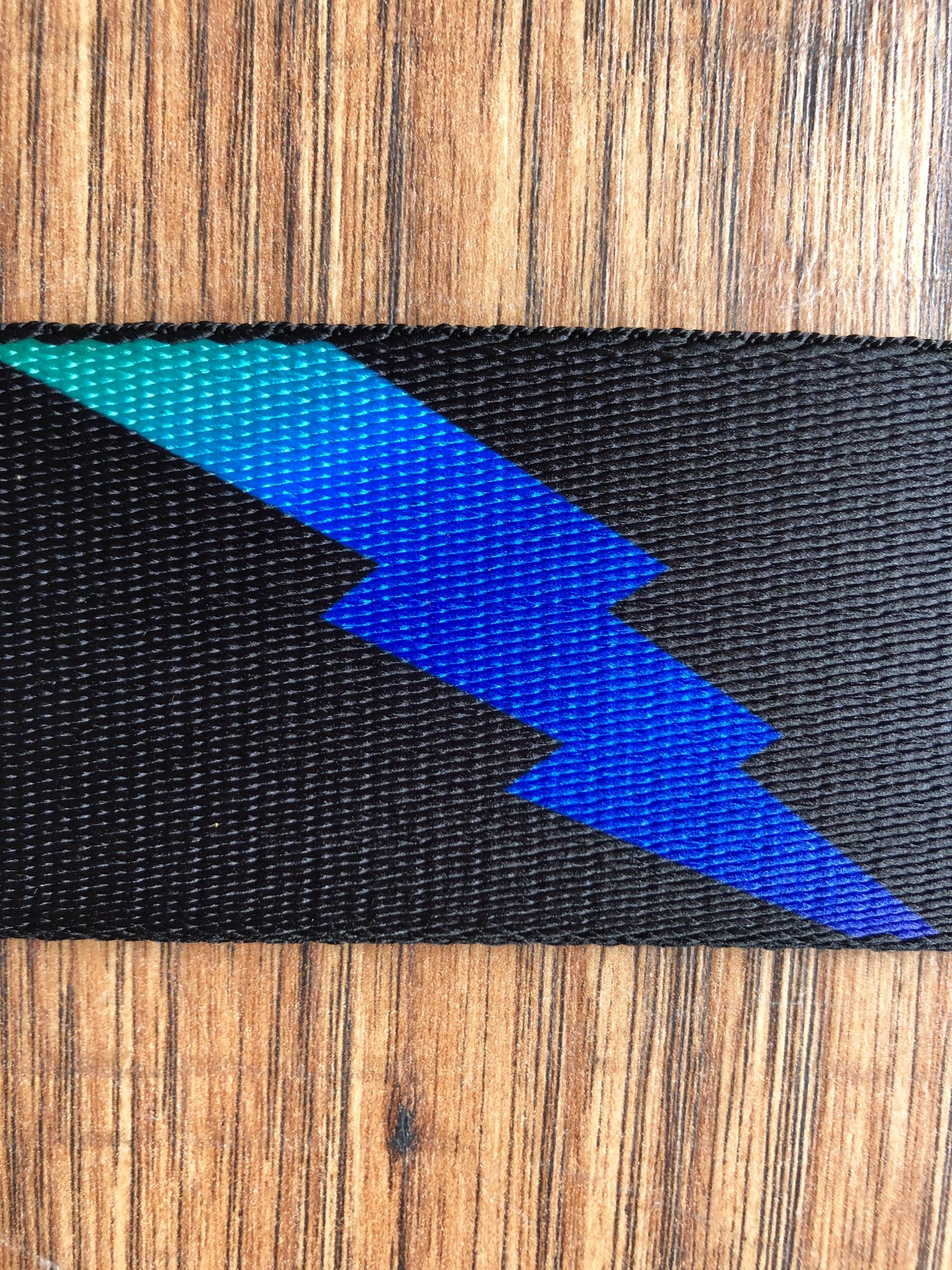 Levy's MPRB2-004 2" Adjustable Print Poly Guitar & Bass Strap Lightning Blue Black