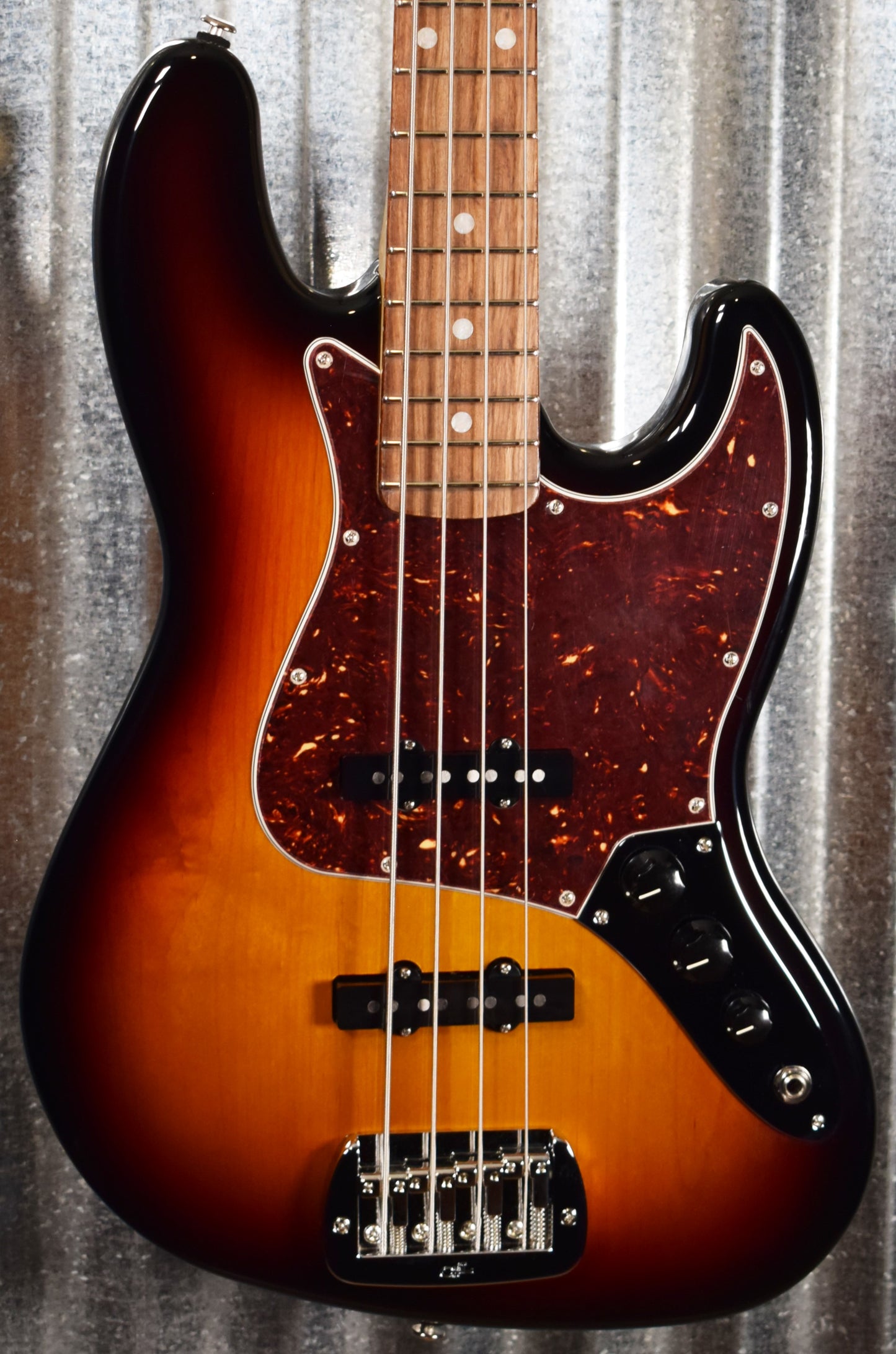 G&L USA Fullerton Deluxe JB 4 String Jazz Bass 3 Tone Sunburst & Case #0107