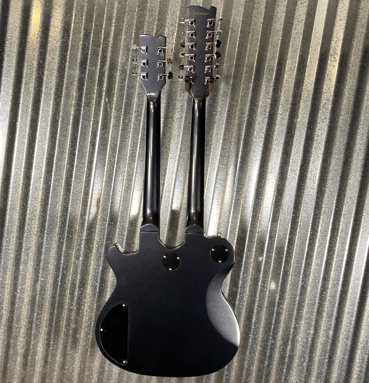 Westcreek Double Trouble Double Neck 12 String & 6 String Electric Guitar Black #0103 Used