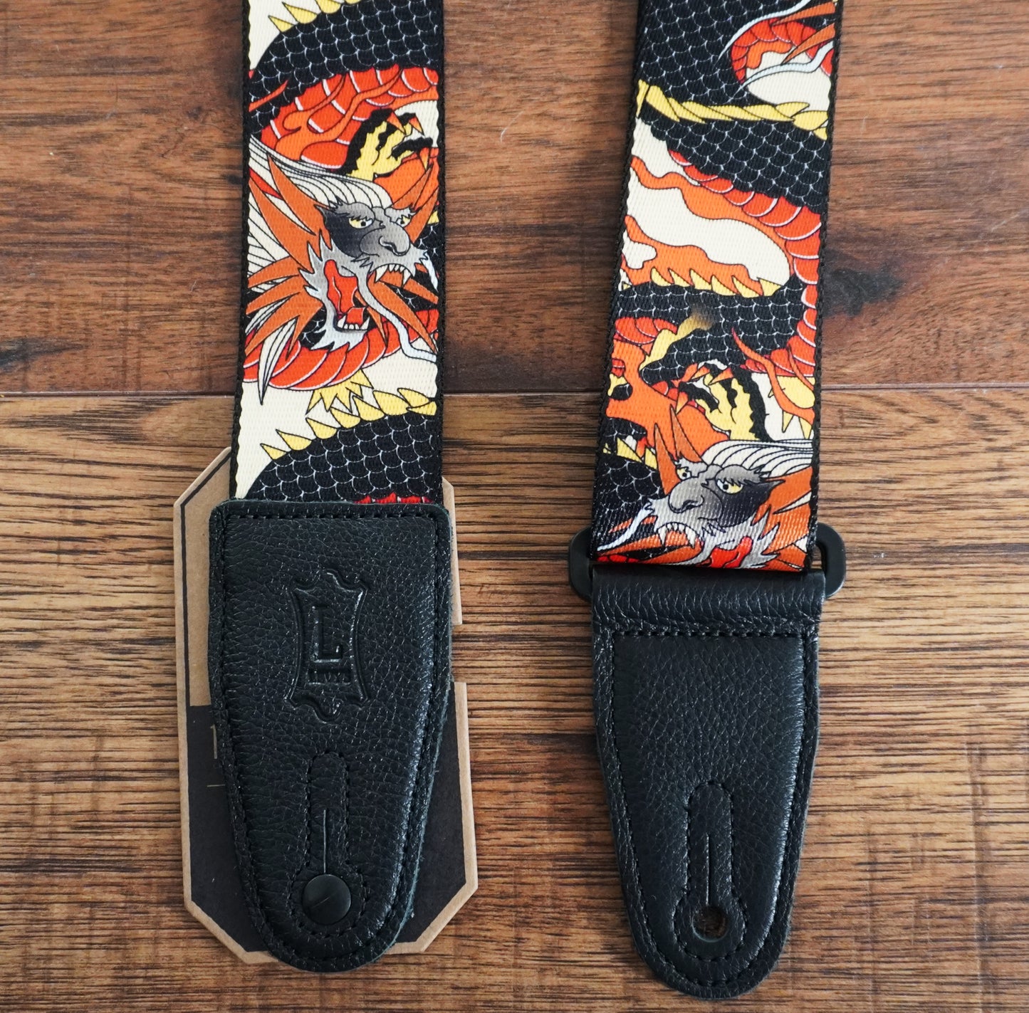 Levy's MPD2-123 2” Polyester Guitar Bass Strap with Japanese Traditional Dragon Motif