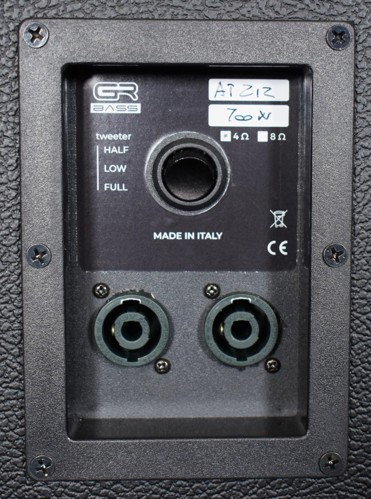 GR Bass AT212 2x12" AeroTech Carbon Fiber Featherweight Bass Amplifier Speaker Cabinet Black 4 Ohm