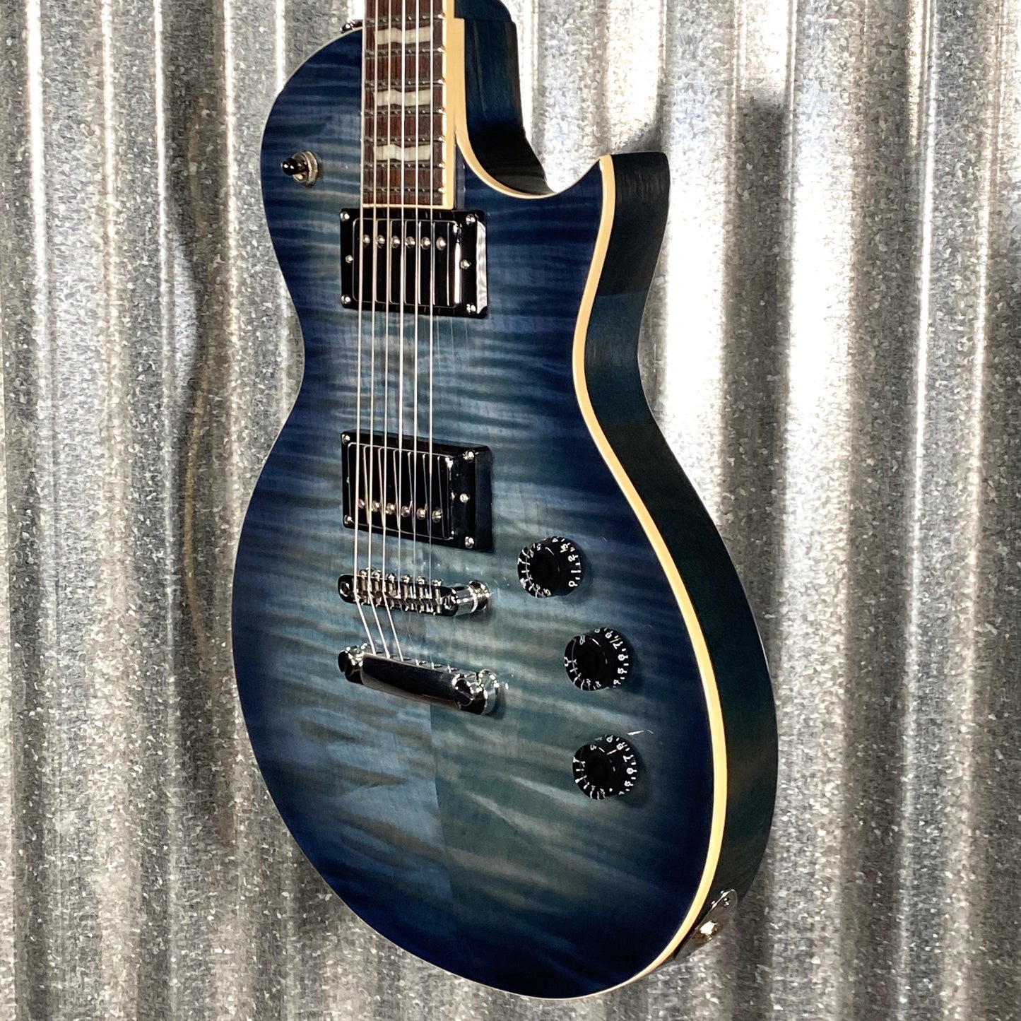 ESP LTD EC-256FM Flame Top Cobalt Blue Guitar #0361 B Stock