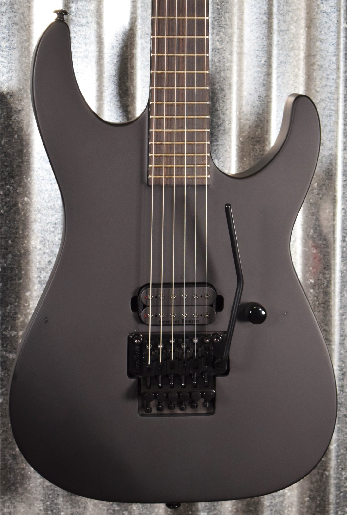 ESP LTD M Black Metal Satin Seymour Duncan Guitar MBKMBLKS #1371 B Stock