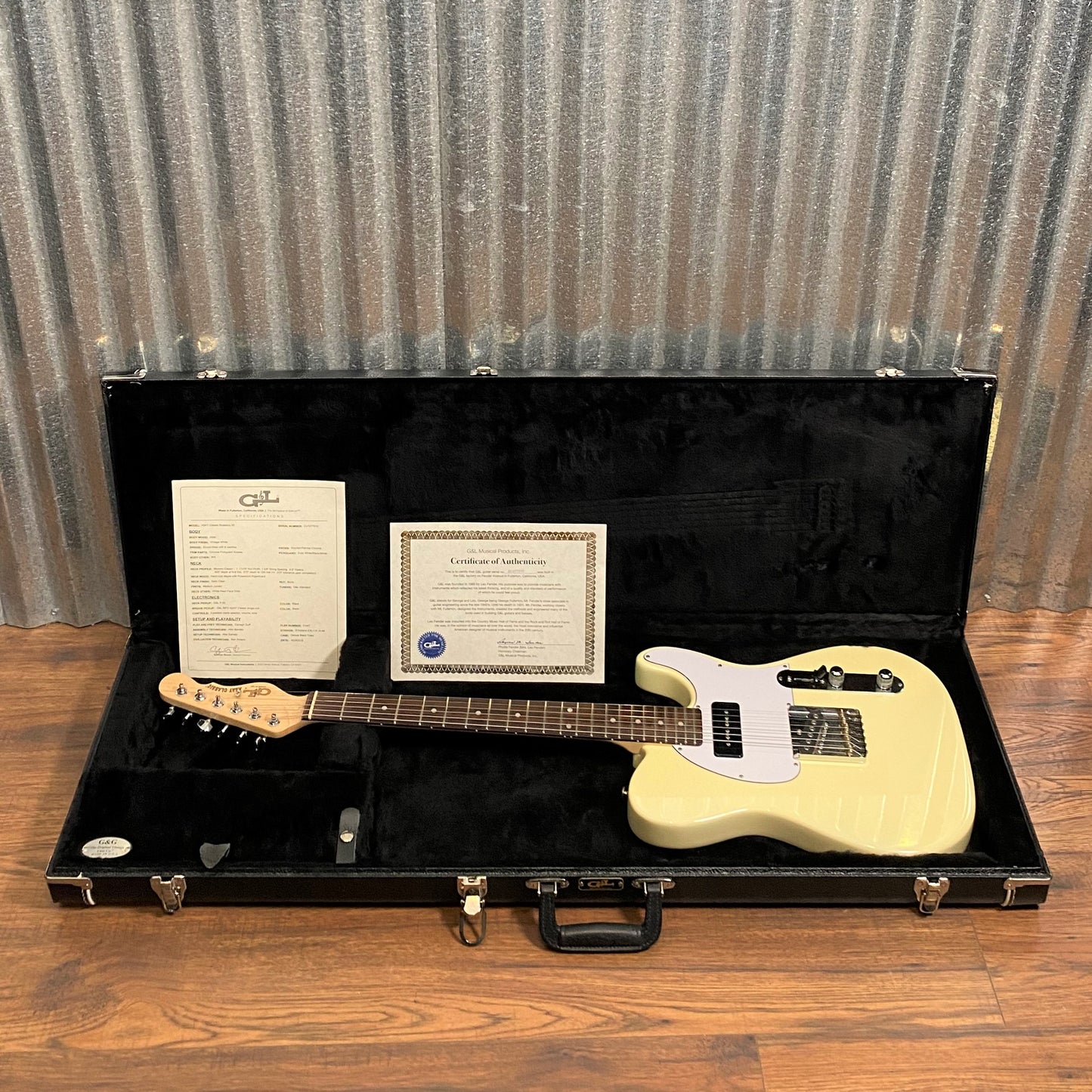 G&L USA 2016 ASAT Classic Bluesboy 90 Vintage White Guitar & Case #7510 Used