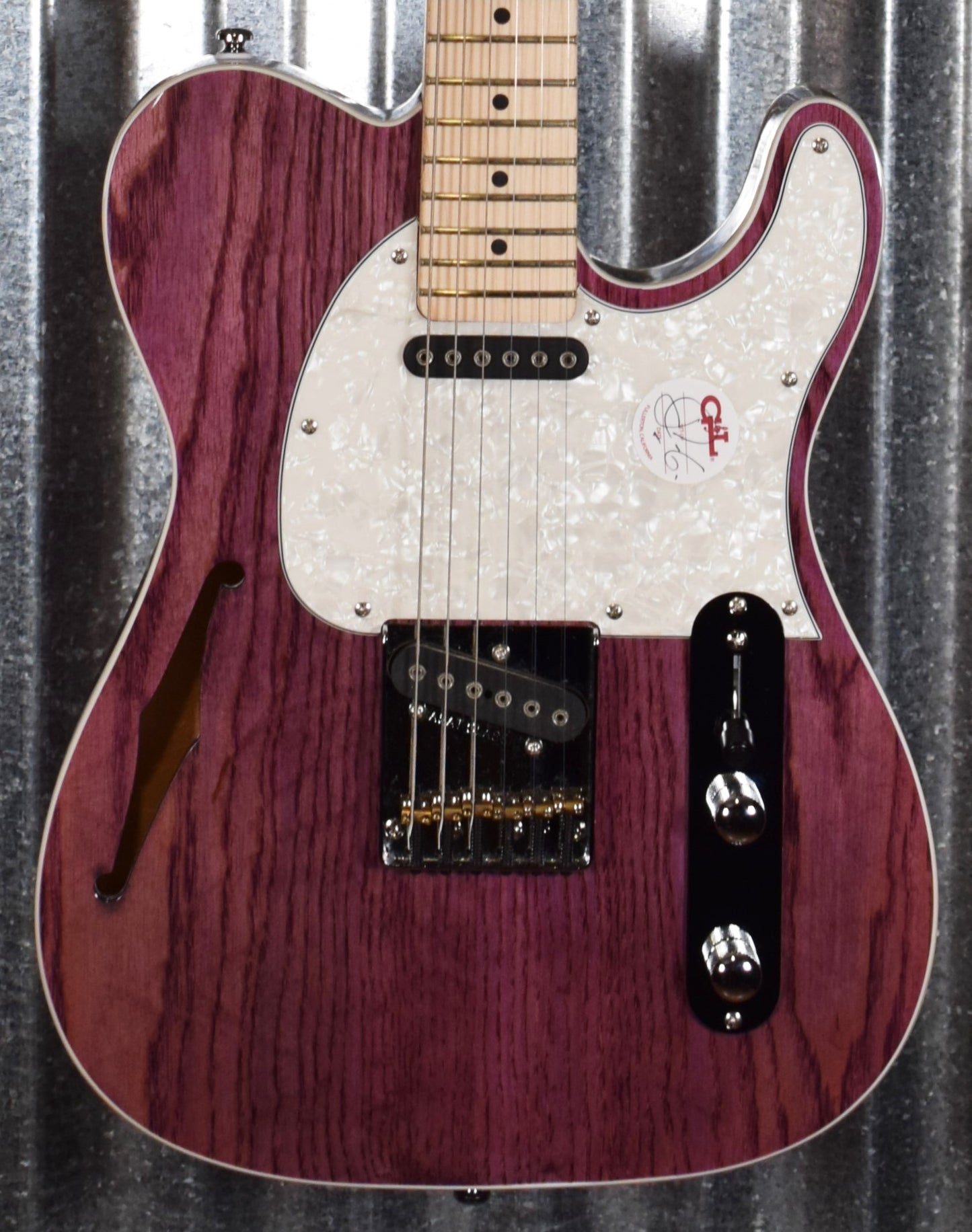 G&L Tribute Limited Edition ASAT Classic Semi Hollow Double Bound Lilac Guitar #0079