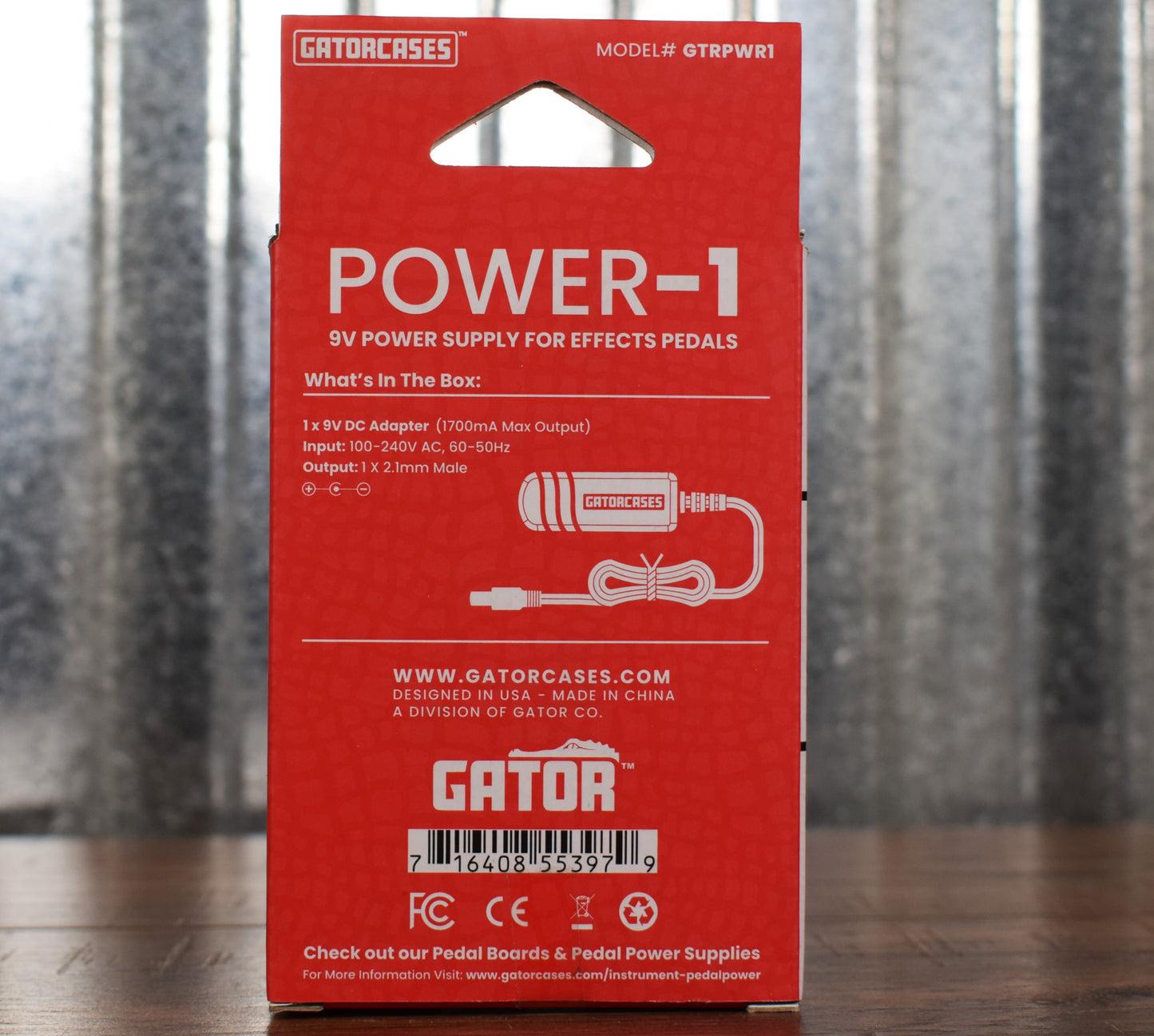 Gator Cases GTR-PWR-1 9V DC Power Adapter for Guitar Effects Pedalboard