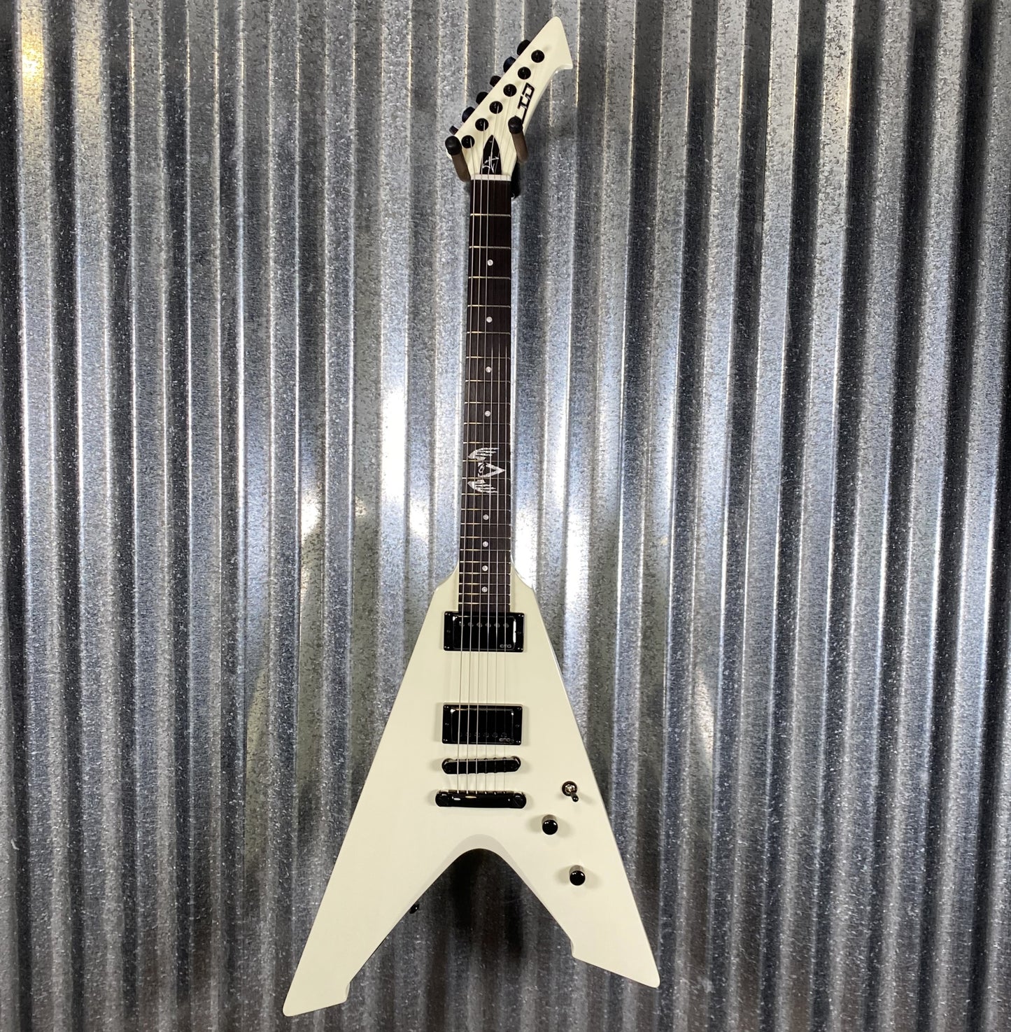 ESP LTD Vulture James Hetfield Olympic White EMG Guitar & Case #1178 B Stock