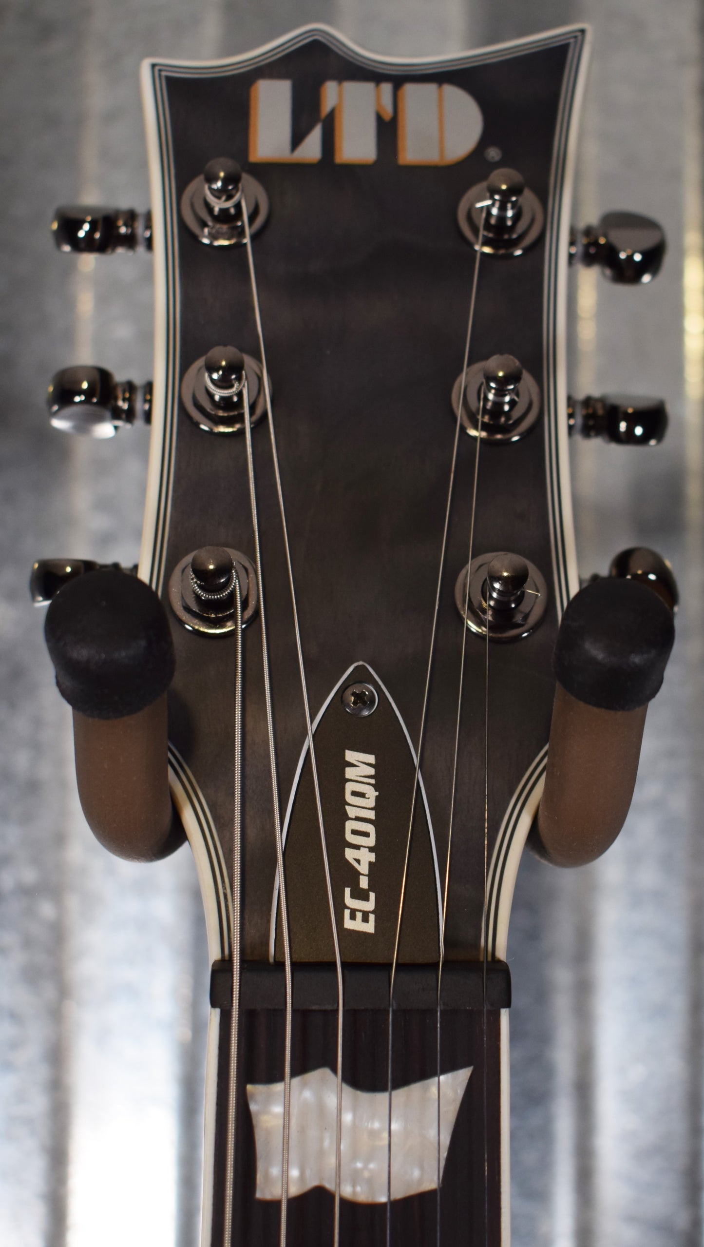 ESP LTD EC-401 Quilt Maple See Thru Black Satin Guitar LEC401QMSTBLKS #2430 Used
